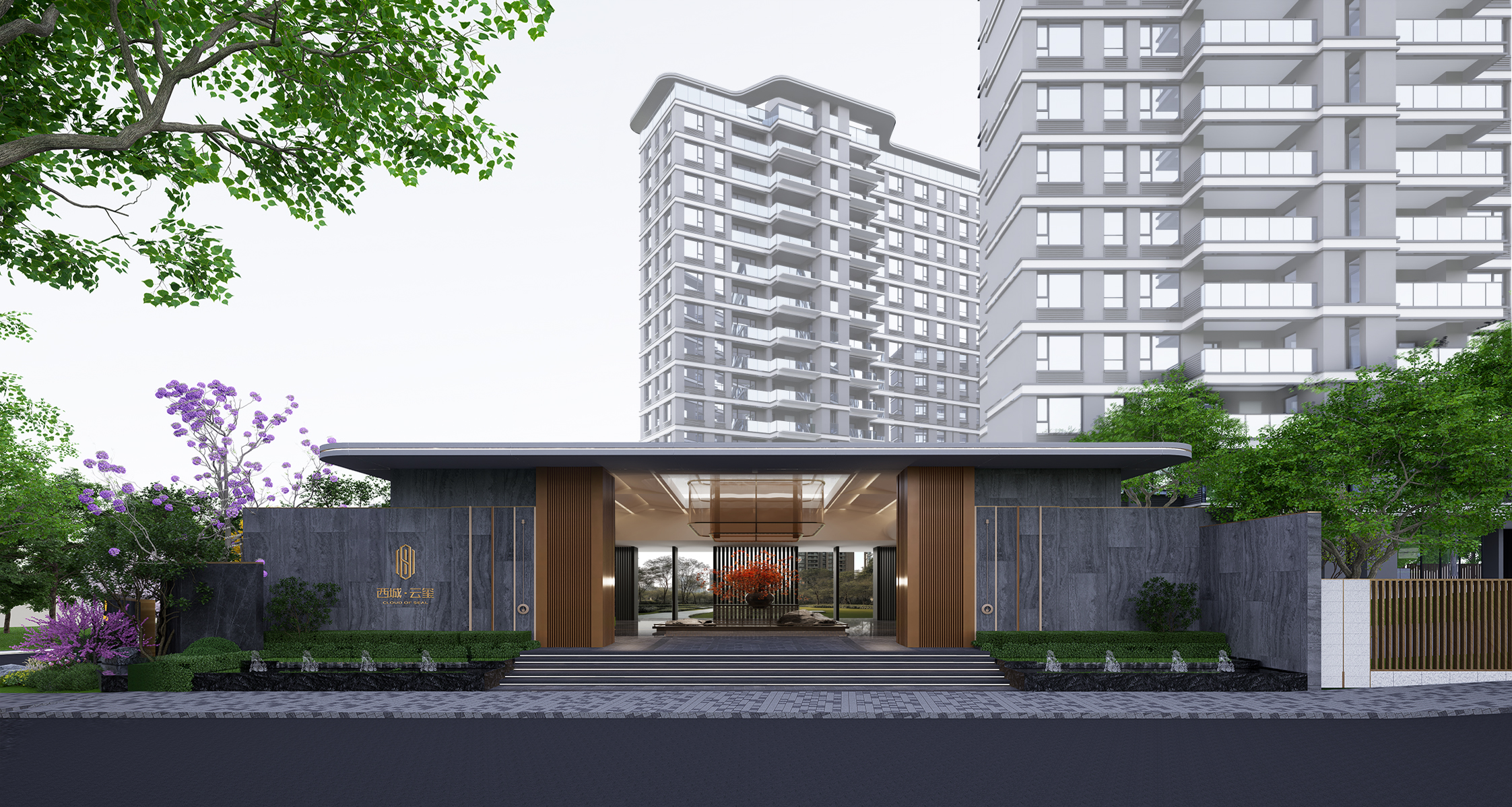 主入口大门透视图